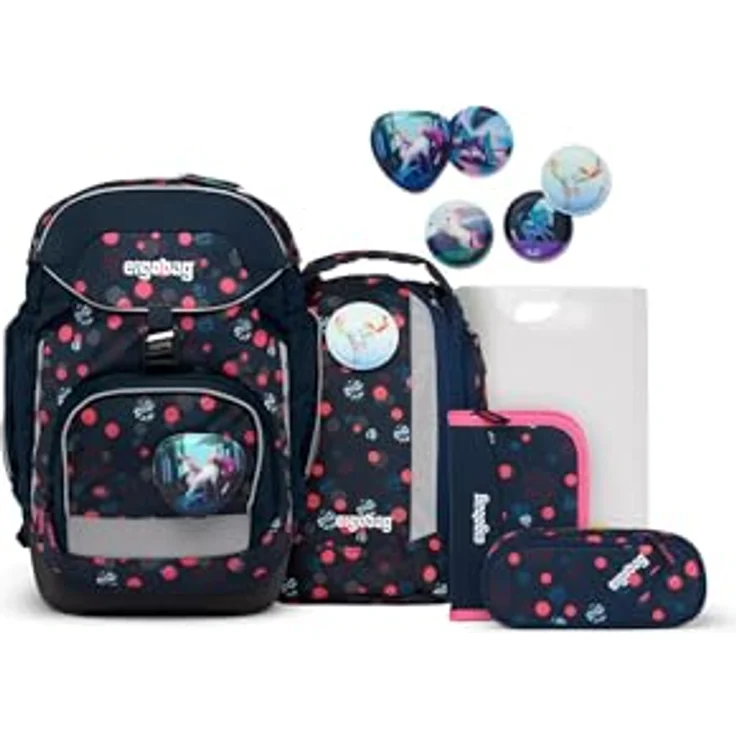 ergobag Schulrucksack, Mitwachsendes Your-Size-Rückensystem, blau – Bild 2