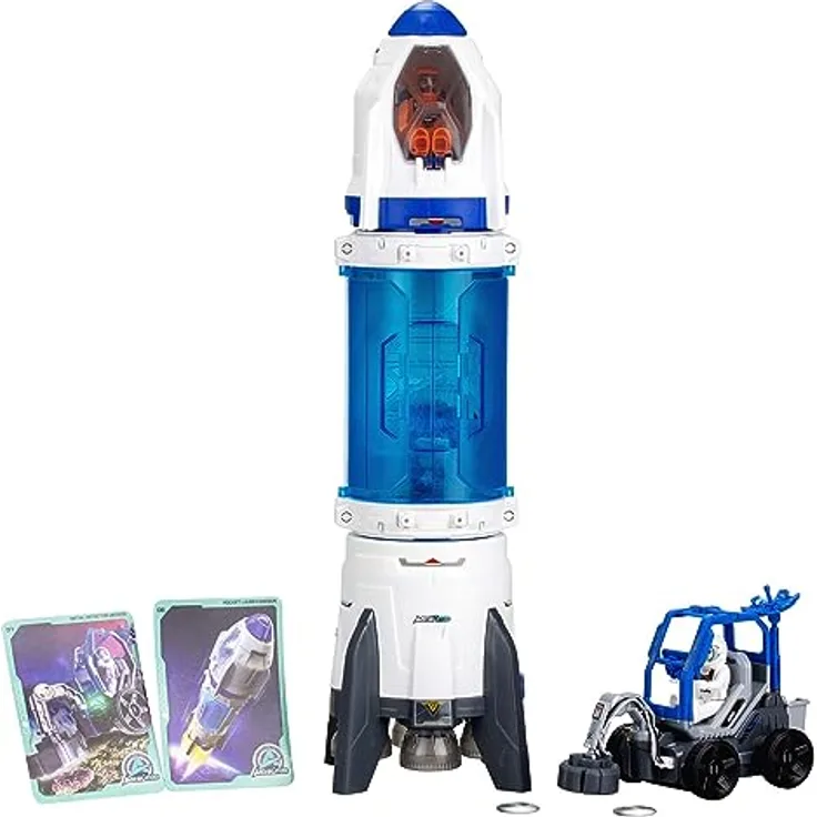Silverlit – ASTROPOD – Deluxe-Raketenpaket: Charakter- und Fahrzeugbox – Sound- und Lichteffekte – 15 Teile zum Zusammenbauen – Aufbau und Erlebnisse im Weltraumuniversum – Ab 6 Jahren