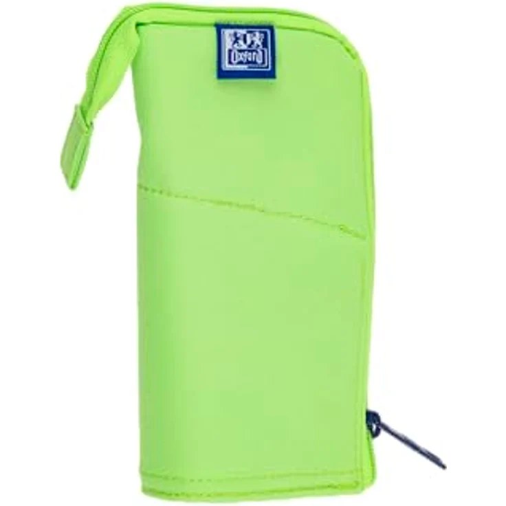Oxford Federmäppchen Stand-Up Stiftehalter mit Reißverschluss, Stifte-Tasche, recyceltes Polyester, hellgrün – Bild 1