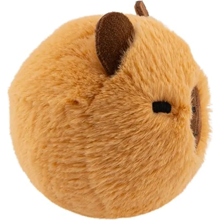 TY Barry Capybara Bouncer Plush, weiches rundes Kapybara-Kuscheltier mit gesticktem Gesicht, braun, geeignet für Kinder und Sammler ab 3 Jahren – Bild 2