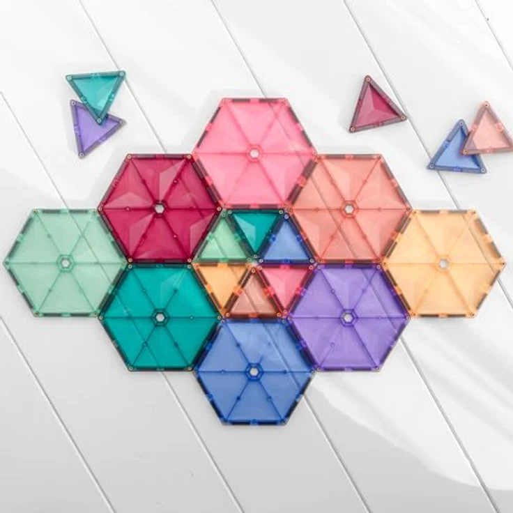 Connetix Pastel Geometry Pack Magnetspielebausteine, (Open Play, 40 Teile), ab 3 Jahren – Bild 5