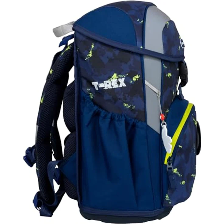Belmil Maxi Schulranzen Set 5-teilig, ergonomisch mit Brustgurt, wasserabweisend, 22 L, T-Rex – Bild 4