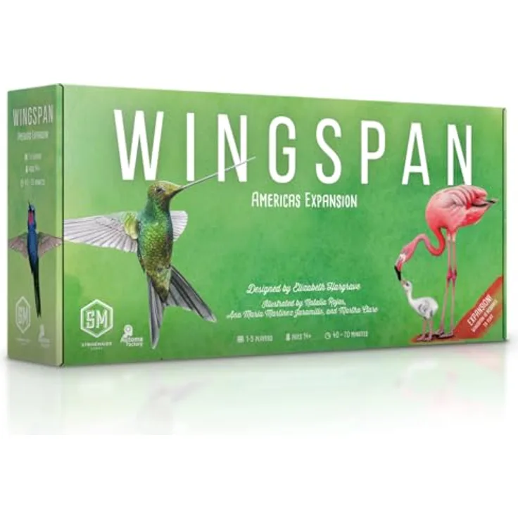 Stonemaier Games Wingspan Americas Erweiterung, Brettspiel mit Vögeln aus Mexiko, Mittel- und Südamerika, für 1-5 Spieler