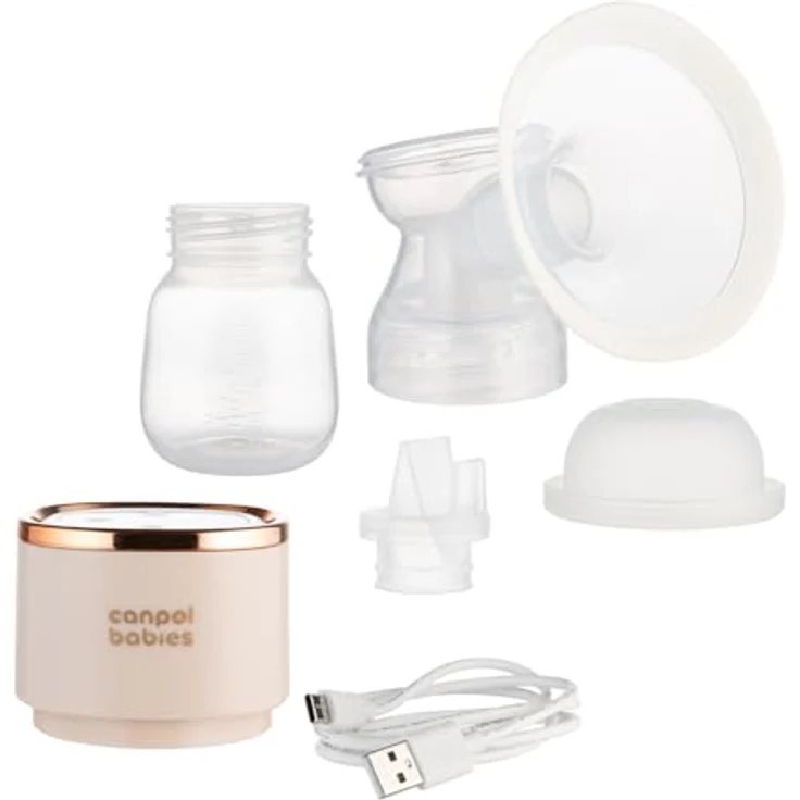 Canpol Babies PowerPump Milchpumpe, elektrische Muttermilchpumpe für effektives Abpumpen, einfach zusammenzubauen, für unterwegs geeignet – Bild 4