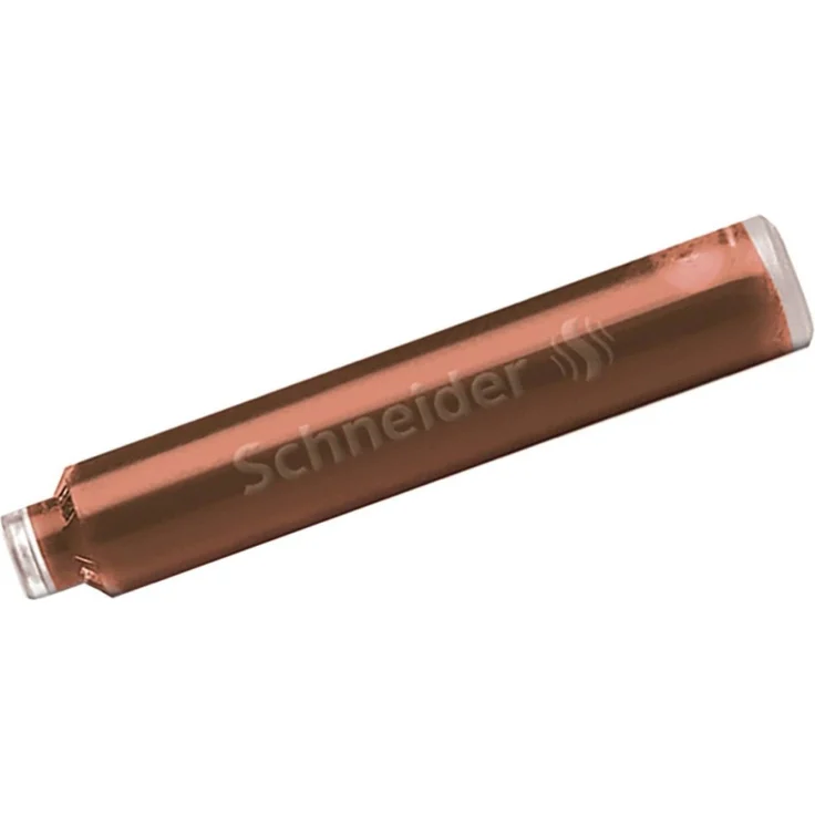 SCHNEIDER Füllhalter Tintenpatrone Standard Pastell, Ausführung: 6er Schachtel, Farbe: Cognac – Bild 1