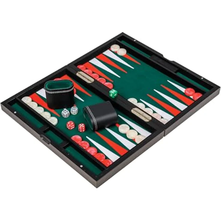 Philos Backgammon Psara, mittel, klassisches Brettspiel für 2 Personen, Deutsch – Bild 2