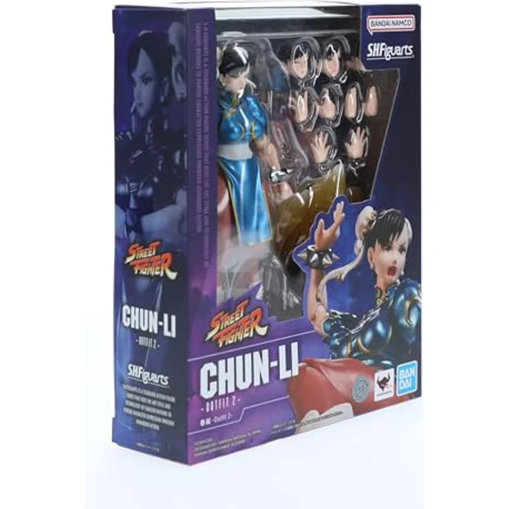 Tamashi Nations Street Fighter Chun-Li Outfit 2, S.H.Figuarts Actionfigur mit klassischer Kleidung, 15.2 cm, inklusive sechs zusätzliche Teile – Bild 3