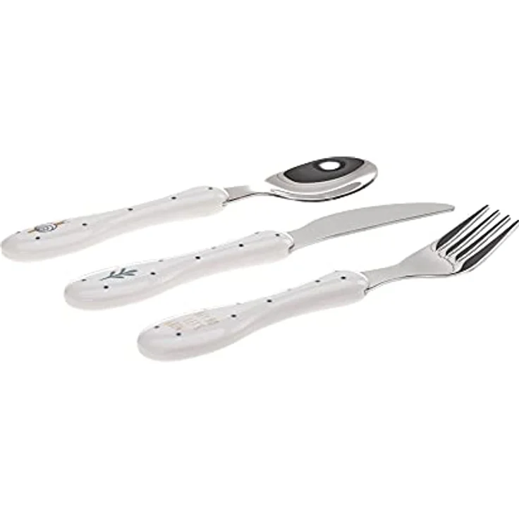 LÄSSIG Kinderbesteck Set 3-teilig Löffel Gabel Messer Edelstahl Kunststoffgriff/Cutlery 3 pcs Garden Explorer – Bild 3
