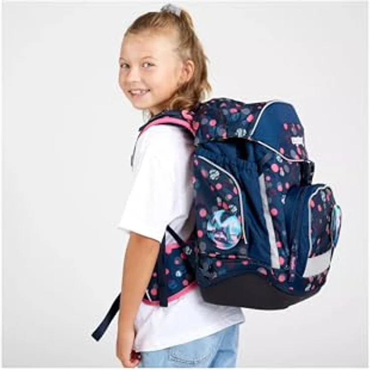 ergobag Schulrucksack, Mitwachsendes Your-Size-Rückensystem, blau – Bild 7