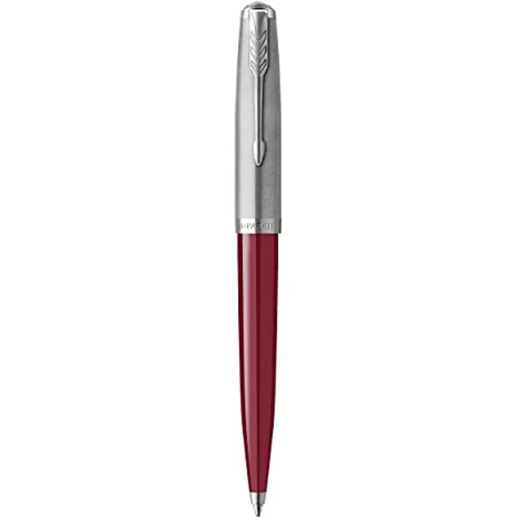 Parker Kugelschreiber 51 Burgundy C.C. M, burgunderrot, Edelstahl mit ausziehbarem Mechanismus, Geschenkbox – Bild 1
