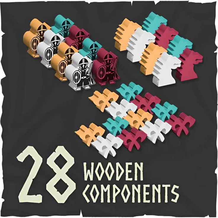 Skellig Games Norsemen Upgrade Pack Holz-Komponenten für Strategiespiele, Erweiterung für 1-4 Spieler, ab 13 Jahren