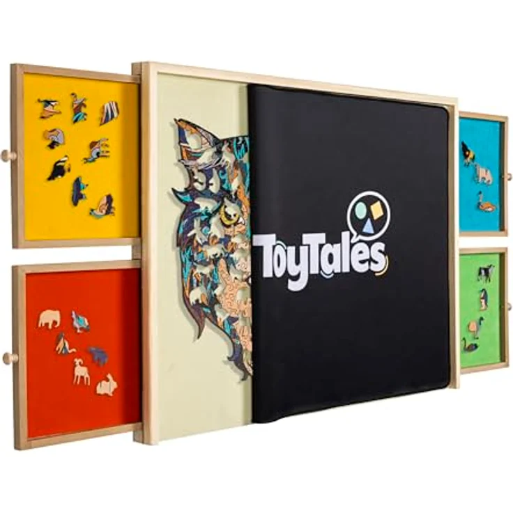 Haushalt International ToyTales Puzzlebrett mit Auszügen für 1000 Teile, Neopren-Abdeckung und Flanellbeschichtung, 76 x 57 cm – Bild 1