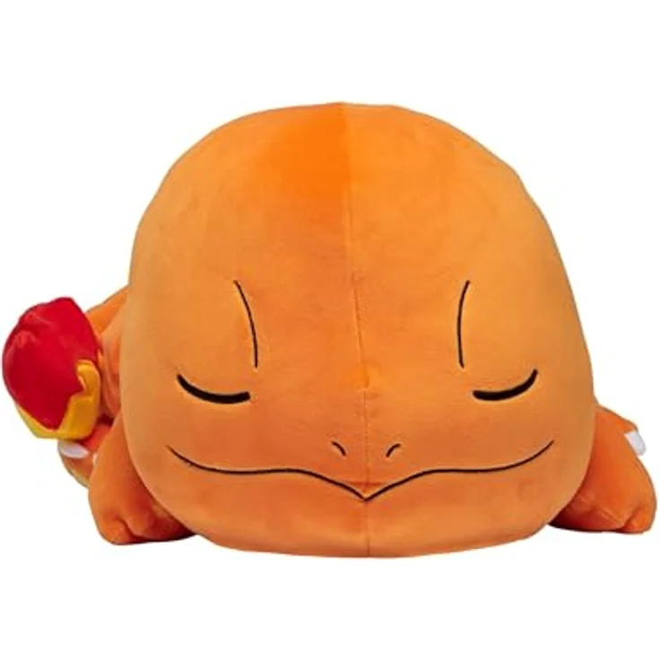 Bizak Charmander 63220075 Plüschtier, 46 cm, offizielles Pokémon-Plüschtier in Schlafposition aus weichem Material – Bild 2