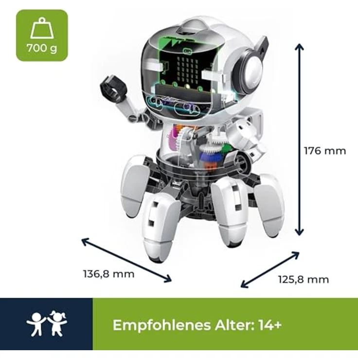 Velleman Roboter Bausatz Tobbie II, Micro:bit, programmierbarer Roboter für Kinder - STEM-Robotik, Lernen Programmieren, Geschenke für Kinder ab 14 Jahre - Elektronik Experimentierkasten – Bild 5