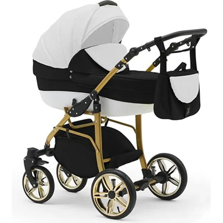 Elcar Kinderwagen-Set 4 in 1 Neo Gold inkl. Sportsitz und Autositz - 16 Teile - in 22 Farben, variabel und komfortabel – Bild 2