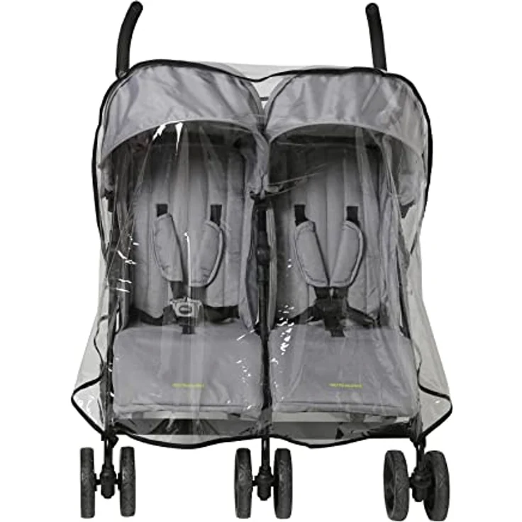 VERTBAUDET Universal-Regenschutz für Kinderwagen, doppelseitig gerippt, transparent – Bild 2