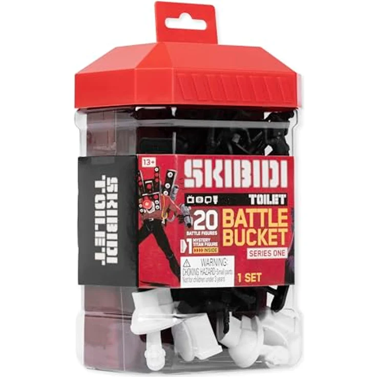 Skibidi Toilet Battle Bucket, Sammelfigur Set, offiziell lizenziertes Toilet Merch – Bild 4