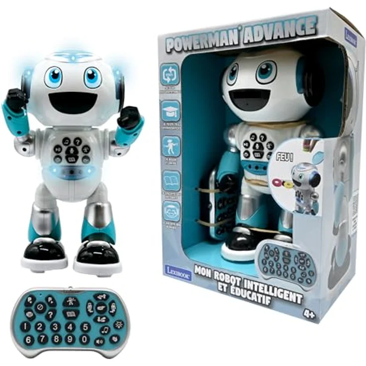 Lexibook Powerman Advance ROB28FR, Ferngesteuerter Roboter mit Programmierfunktion, interaktivem Lernen, Musik- und Tanzfunktion, Geschichten erzählen, Gestensteuerung – Bild 1