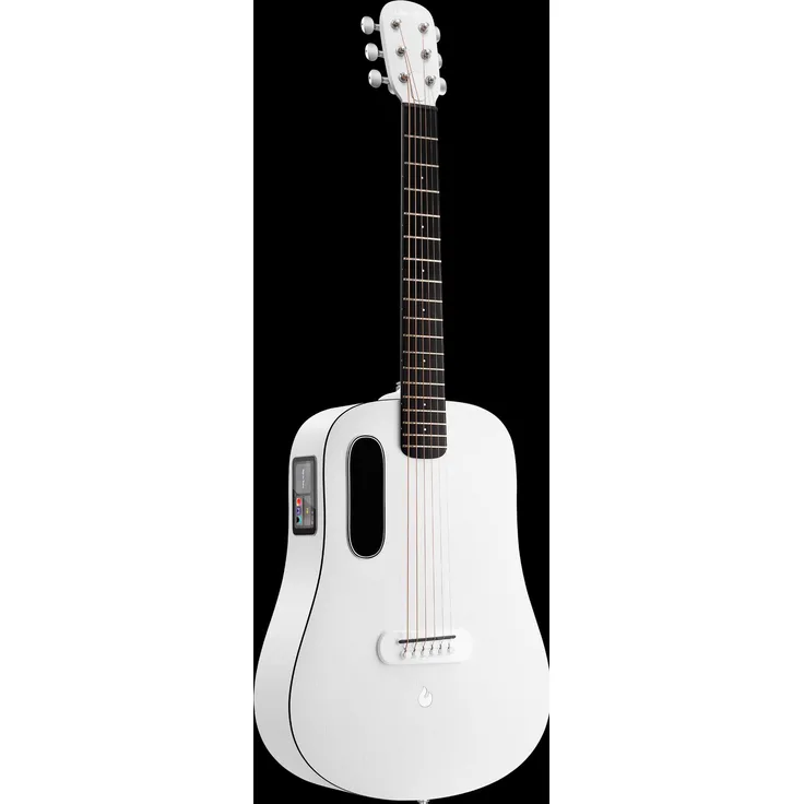 Lava Music ME Play 36 Zoll Akustik Gitarre in Frost White, HPL-Korpus mit Pickup-System und Touch-sensitive-Technologie