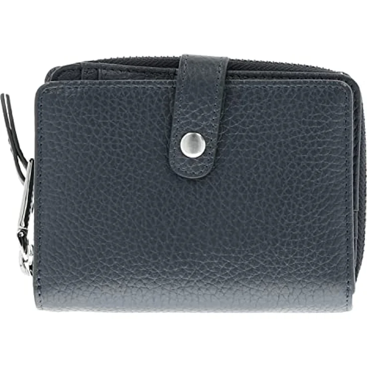 Picard Pure Portemonnaie, Geldbörse aus genarbtem Rindleder, schwarz, mit 2 Geldscheinfächern und 6 Kartenfächern – Bild 1