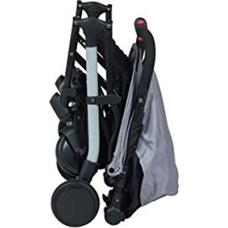 BAMBISOL - Kinderwagen Citadine YUKO² – Ultra kompakt zur Geburt – faltbar, mit einer Hand, Transporttasche (schwarz grau) – Bild 5