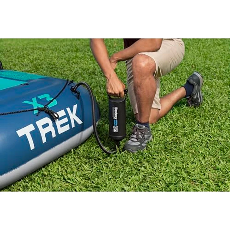 Bestway Hydro Force Trek X3, Schlauchboot (294 cm) für 3 Erwachsene, 360 kg Tragfähigkeit, strapazierfähiges Inflata-Shield-Material, stabiler aufblasbarer Boden – Bild 4
