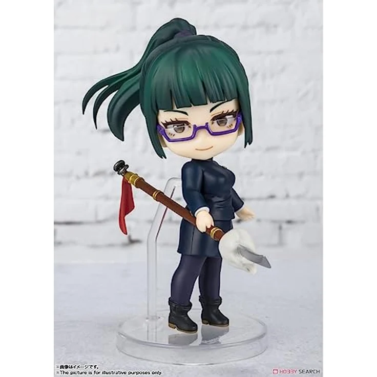 Bandai Tamashii Nations Jujutsu Kaisen Figurine Figuarts Mini Maki Zen'in, Actionfigur 9 cm mit Zubehör in Fensterbox – Bild 3
