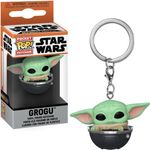 Funko Schlüsselanhänger Star Wars - The Mandalorian Grogu Keychain, Offiziell lizenziert, ca. 4cm groß, in Fenster Box