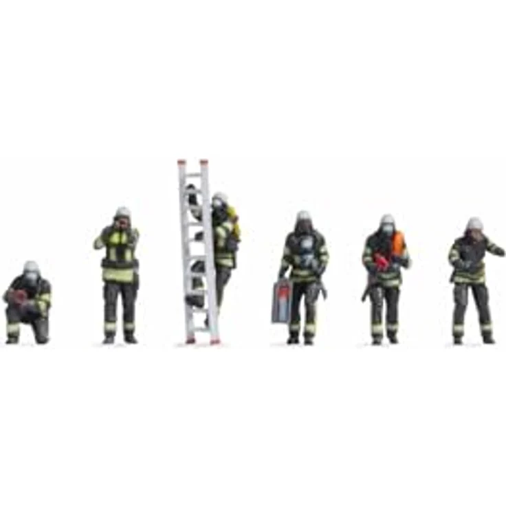 Noch Z Figuren Feuerwehr, 3D-Master-Figuren mit farbigem 3D-Druck Z für Modellbau, authentisches Design – Bild 1