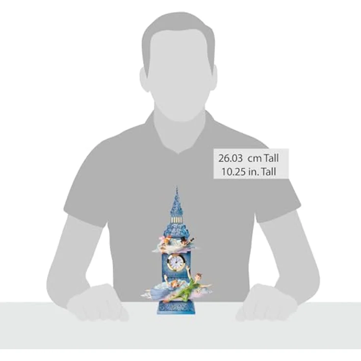 Enesco Disney Traditions Peter Pan Uhrenfigur, detailreiches Zifferblatt, Blau – Bild 5