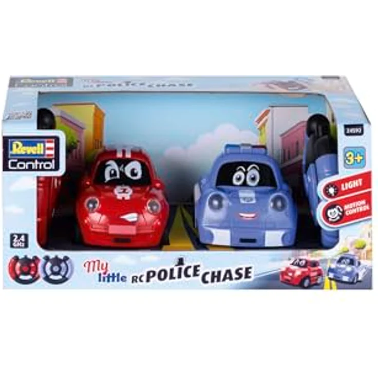 Revell Control My Little Police Chase, Ferngesteuertes Fahrzeug-Set für Kleinkinder, zwei Fahrzeuge in Premium-Qualität – Bild 2