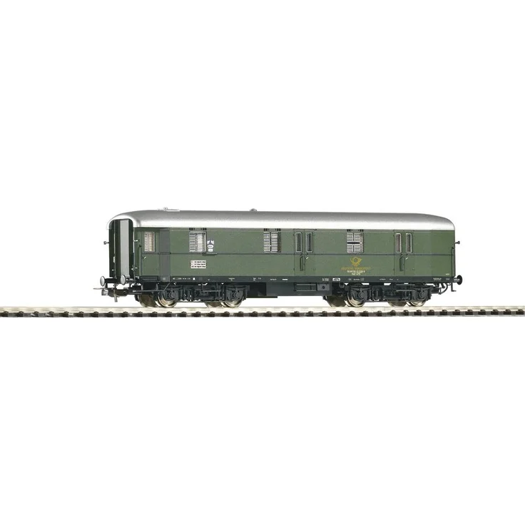 Piko H0 53229 H0 Postwagen Post-a/15 der DBP Epoche IV, Modelleisenbahn-Wagen mit NEM-Kupplungsschacht und Kurzkupplungs-Kinematik – Bild 1