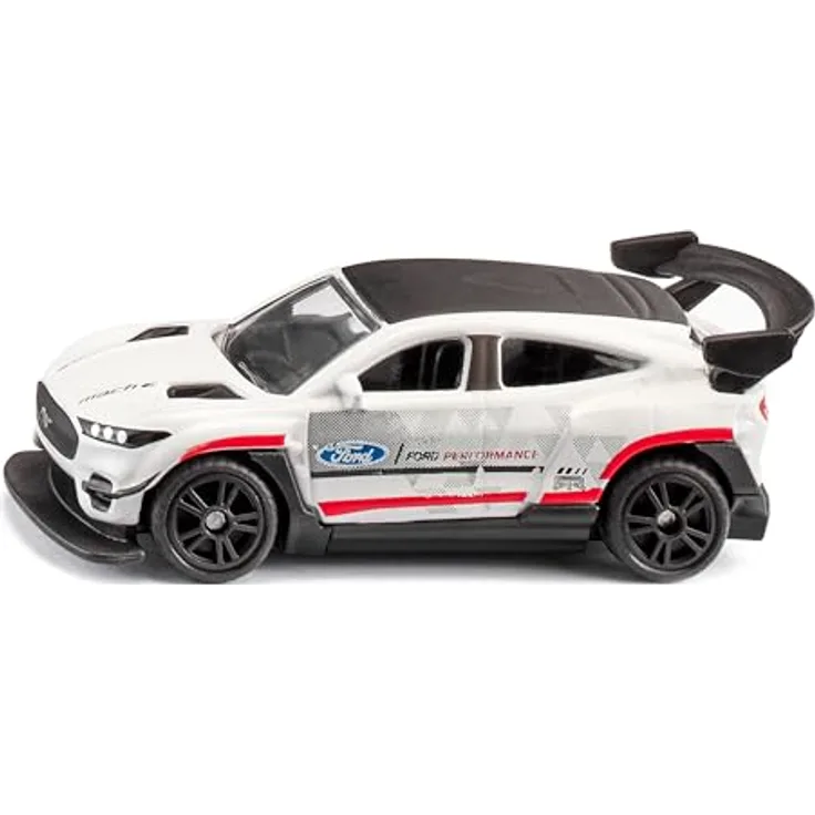 Siku 1566 Ford Mustang Mach-E 1400, Spielzeug-Auto aus Metall/Kunststoff, weiße Karosserie, gummierte Reifen, sportliche Felgen