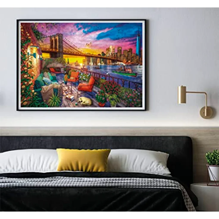 Clementoni 33552 Collection-Manhattan Balcony Sunset, Puzzle 3000 Teile Für Erwachsene Und Kinder 10 Jahren, Geschicklichkeitsspiel Für Die Ganze Familie, Mehrfarbig – Bild 8