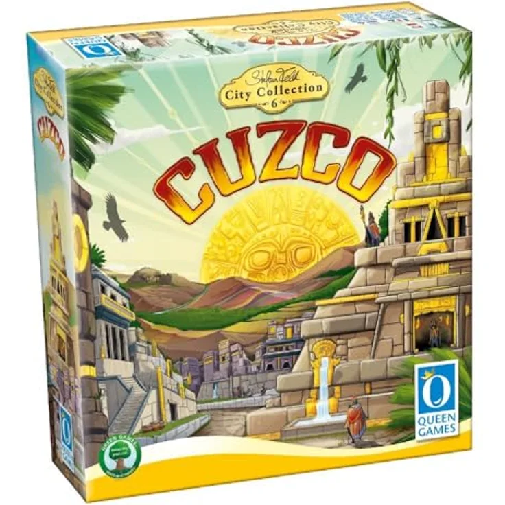 Queen Games Cuzco Classic, Strategisches Brettspiel mit Tempelbau & Gebietskontrolle, für 2-4 Spieler, Eurogame ab 12 Jahren