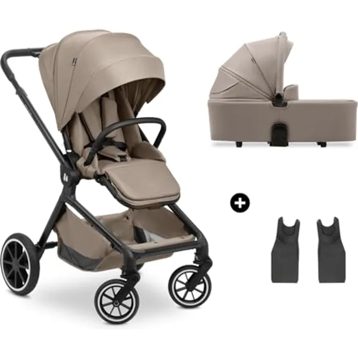 Hauck Kombi-Kinderwagen Move N Care Set - inkl. Babywanne und Sportsitz - Mocha mit Gratis Mobilitätsgarantie