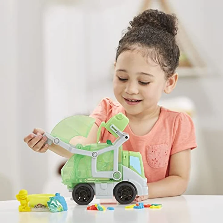 Play-Doh Wheels 2-in-1 Müllabfuhr mit Müllknete und 3 Dosen, Multi – Bild 6