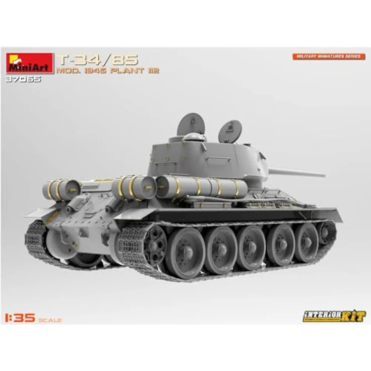 Other 1:35 T-34/85 Mod. 1945 Plant 112 Inter., Modellfahrzeug mit beweglichem Turm und originalgetreuem Interieur – Bild 3