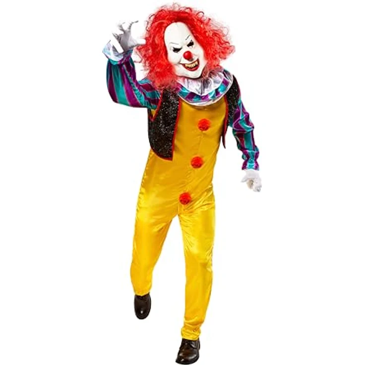 Rubie's Official Pennywise Deluxe Kostüm für Erwachsene, Clown-Anzug mit Handschuhen und Maske, Standardgröße, Halloween – Bild 3