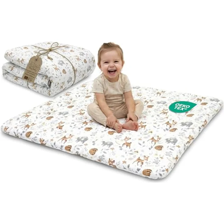 Totsy Baby Krabbeldecke Krabbelmatte – Faltbare Spielmatte für Baby, waschbar, Oeko-Tex-zertifiziert, großzügige Fläche, hautfreundlich, modernes Design – Bild 1