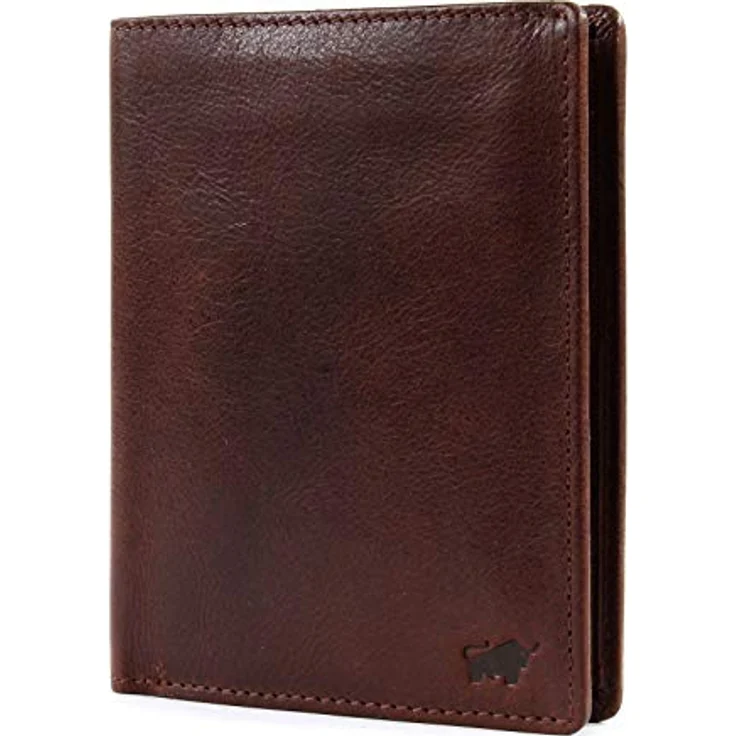 BRAUN BÜFFEL Herren RFID Geldbeutel aus echtem Leder Arezzo - Geldbörse für Männer - 8 Kartenfächer - Tabak – Bild 1