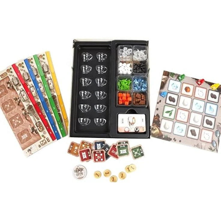 NoName Coffee Rush, Brettspiel zur Steigerung der Barista-Bewertung mit Zutatenmanagement – Bild 5