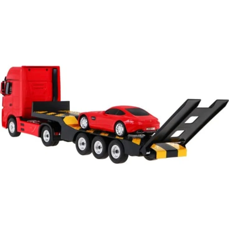 COIL Mercedes Benz Actros mit Anhänger, Maßstab 1:26, Mercedes Benz AMG GT, Maßstab 1:24, Caravan, Fernsteuerung, ABS, lenkbares Auto, ab 6 Jahren, silber – Bild 4