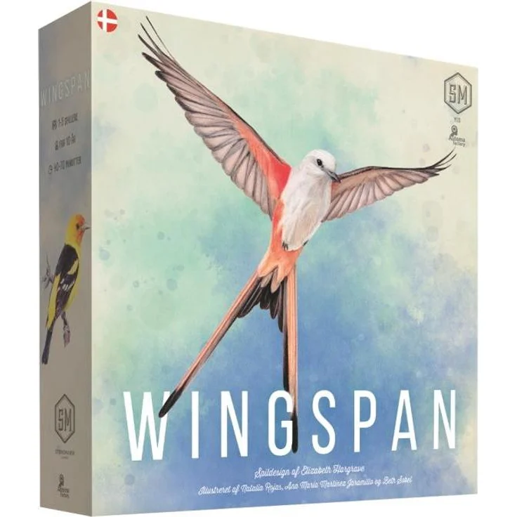 Enigma Enigma Wingspan - 2nd Edition, Brettspiel auf Dänisch mit 170 illustrierten Vögeln – Bild 1