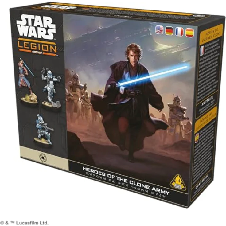 Atomic Mass Games Star Wars Legion Heroes of the Clone Army, Erweiterung mit Anakin Skywalker, Obi-Wan Kenobi und Klon-Captain Rex als Commander, für das Miniaturenspiel Star Wars™: Legion – Bild 3