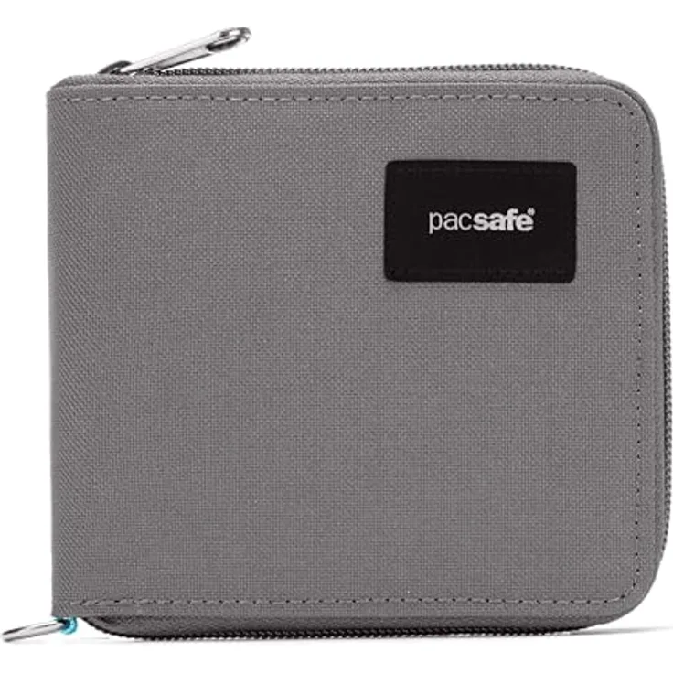 Pacsafe RFIDsafe Zip Around Wallet, Geldbörse mit RFID-Blocker Schutz, steinfarben (taupe)