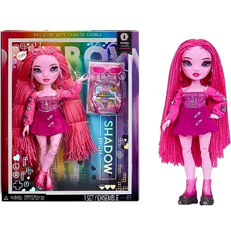 Rainbow High Shadow High Serie 3 - Pinkie James - Pinkfarbene Modepuppe - Modisches Outfit und mehr als 10 Bunte Spielaccessoires - Ideal für Kinder von 4-12 Jahren und Sammler – Bild 1