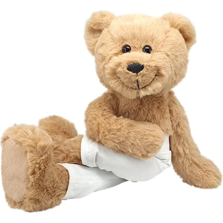 Bauer Spielwaren 12241 Bewegliches Kuscheltier-Yoga Bär, beige, 32 cm – Bild 5