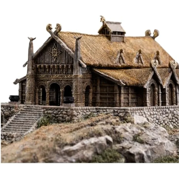 Weta Workshop Herr der Ringe Statue The Golden Hall of Edoras, detailreiche Sammelfigur aus hochwertigem Resin, 9 cm – Bild 3
