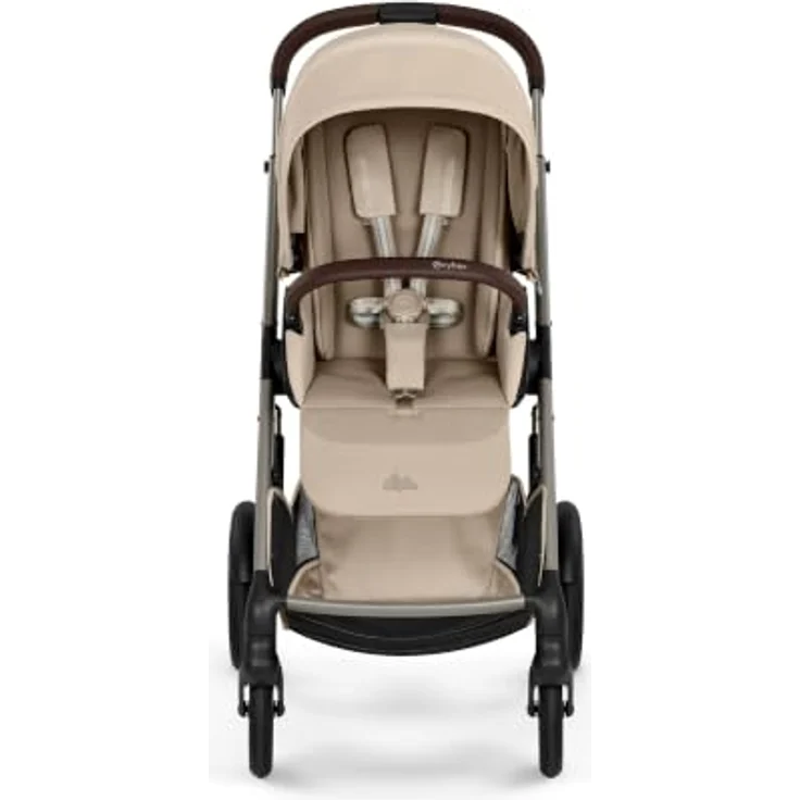 Cybex Talos S Lux Kinderwagen mit faltbarer Babywanne, 0-22 kg, Farbe: Almond Beige – Bild 4